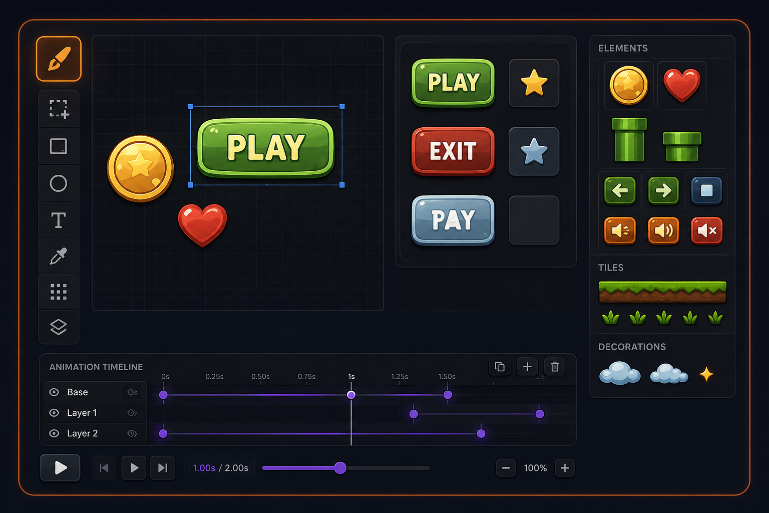 UI and 2D art editor