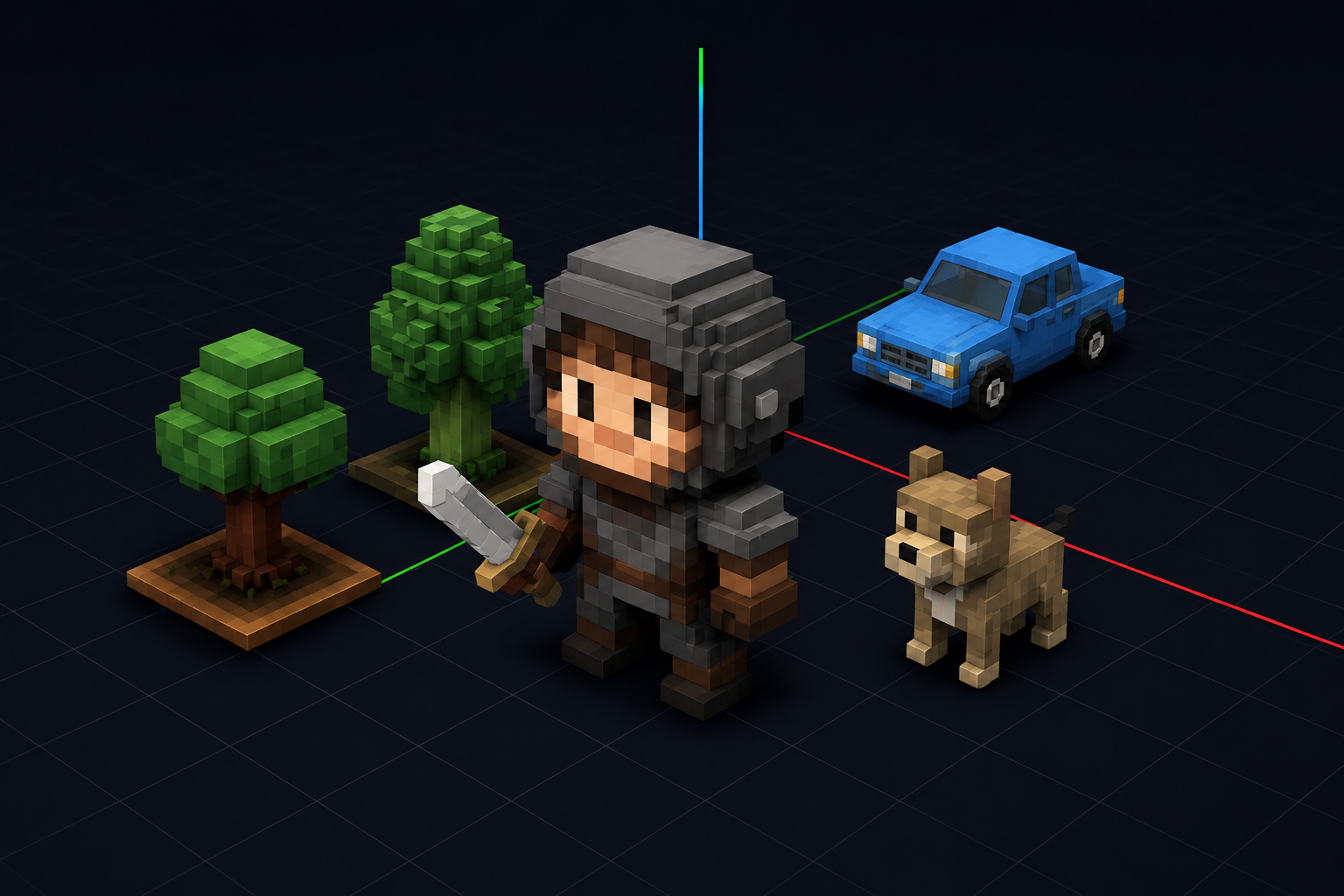 3D Blox worlds and characters